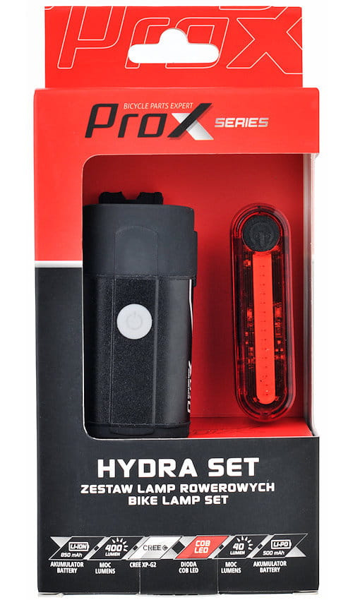 Lampa Prox Hydra SET 400LM Wega 40LM USB